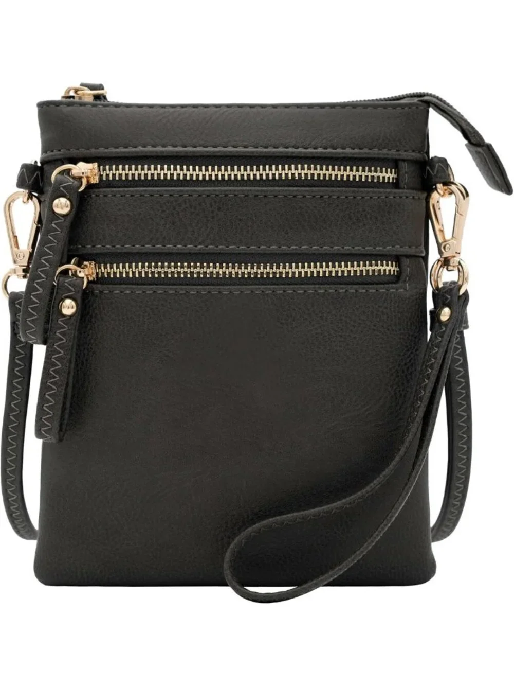 Stylish Small Crossbody Bag for Women, Multi-Zip Pockets, Lightweight Travel